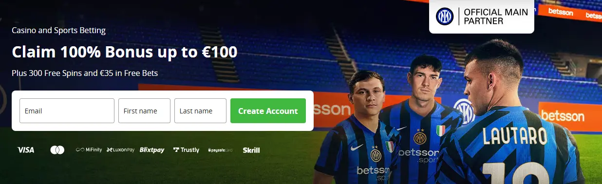 bonus de bienvenue Betsson