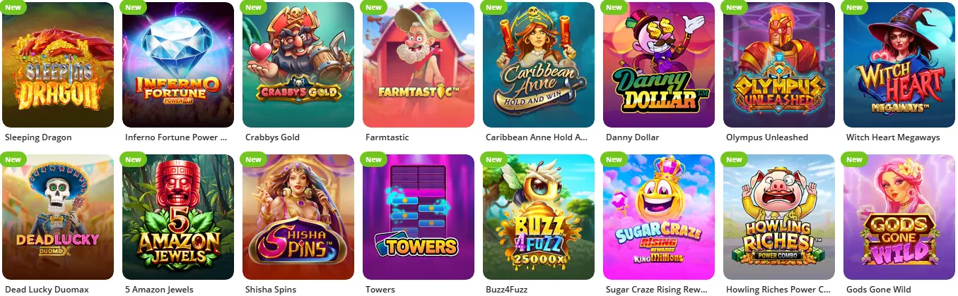 Nouveaux jeux au betsson