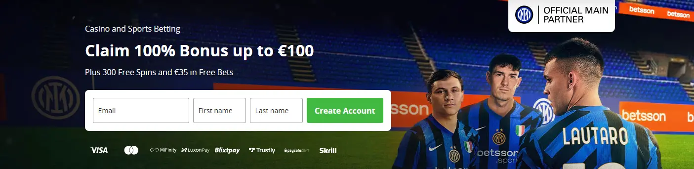 gros bonus sur dépôt au betsson