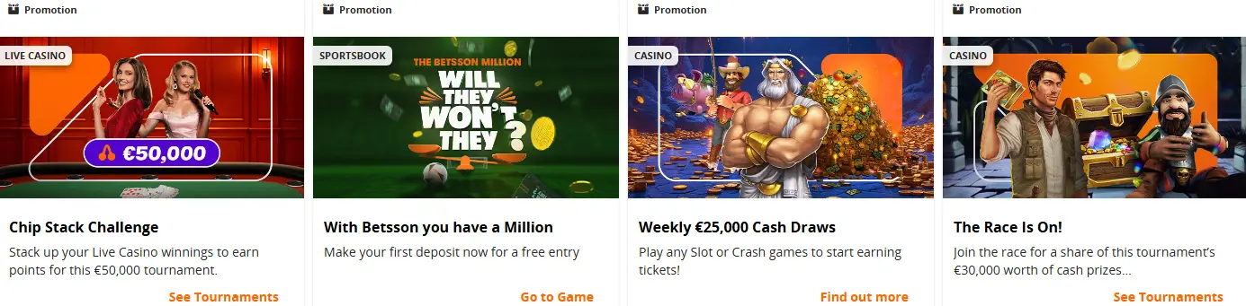 tirages au sort hebdomadaires au betsson